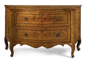 Italian Walnut and Fruitwood Commode