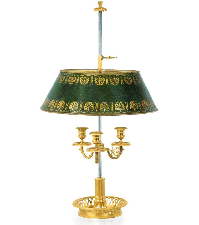 French Bronze Bouillotte Lamp