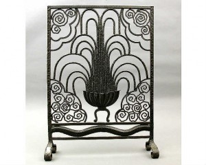 wrought iron fireplace screen