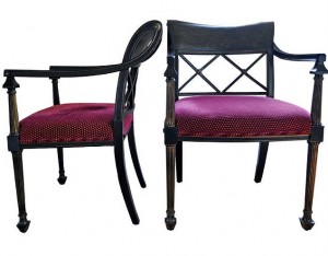 violet regency style chairs